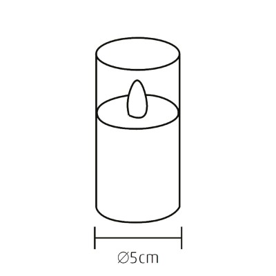 LED-es gyertya szett, üvegben, Ø5x10/12,5/15 cm - CDS 3